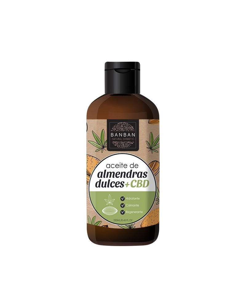 Aceite almendras dulces + CBD BANBAN 250 ml