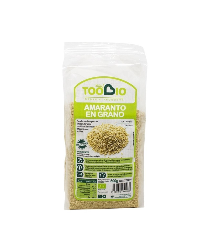 Amaranto grano sin gluten TOO BIO 500 gr BIO