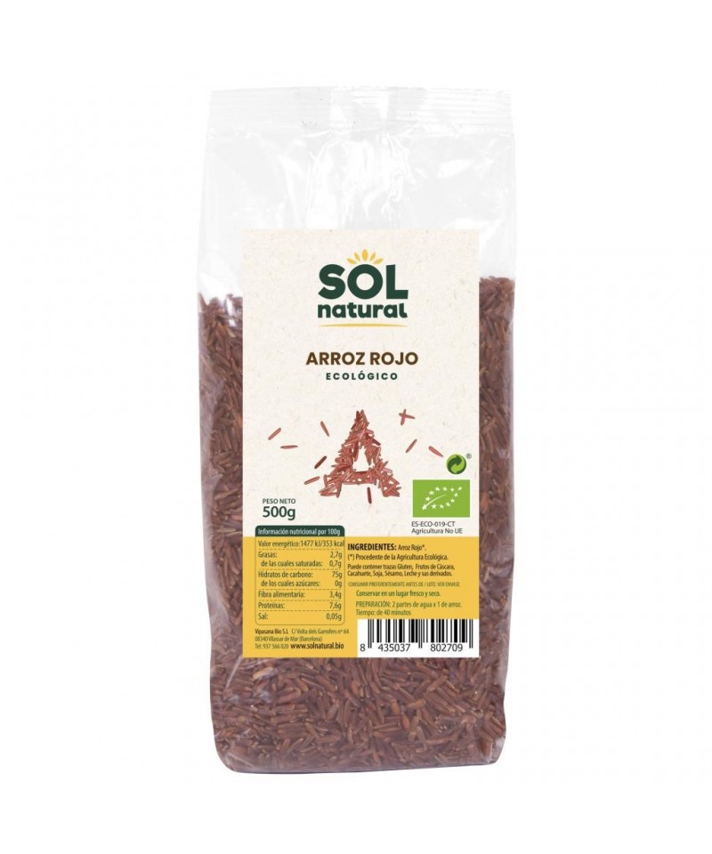 Arroz rojo SOL NATURAL 500 gr BIO