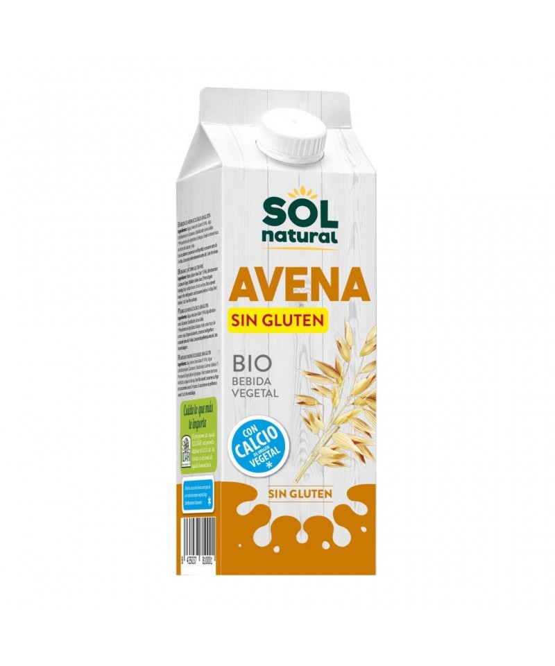 Bebida avena calcio sin gluten SOL NATURAL 1 L BIO