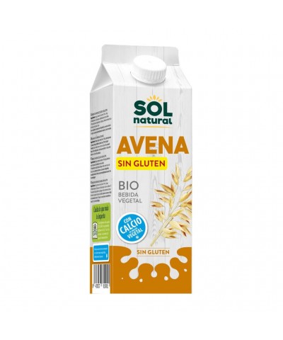 Bebida avena calcio sin gluten SOL NATURAL 1 L BIO