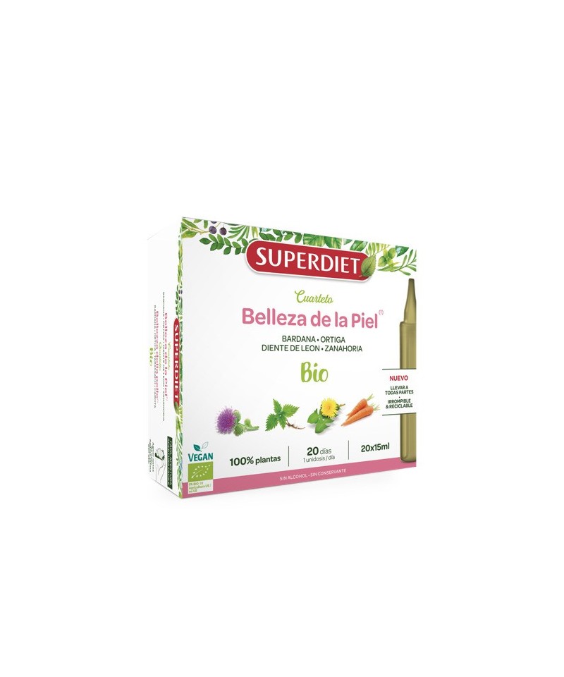 Belleza piel unidosis SUPERDIET 20x15 ml BIO