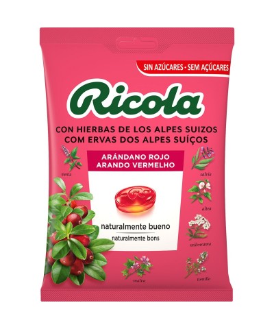 Bolsa sin azucar arandano rojo RICOLA 70 gr