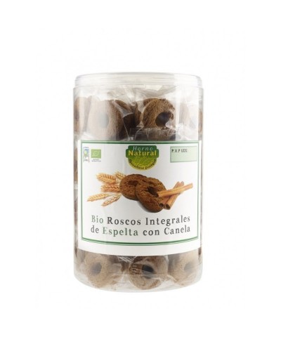 Bote roscos espelta integrales canela (50 ud) HORNO NATURAL BIO