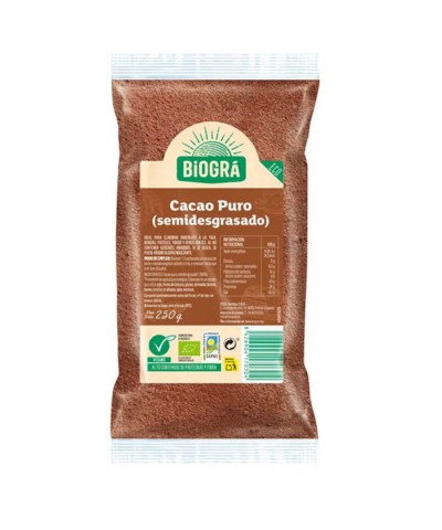Cacao polvo puro BIOGRA 250 gr BIO