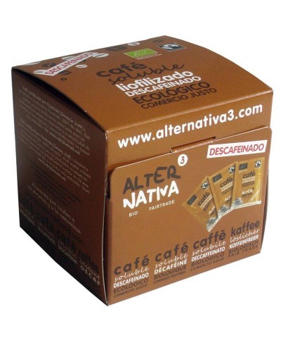 Cafe liofilizado soluble descafeinado ALTERNATIVA 3 (25x2 gr) BIO