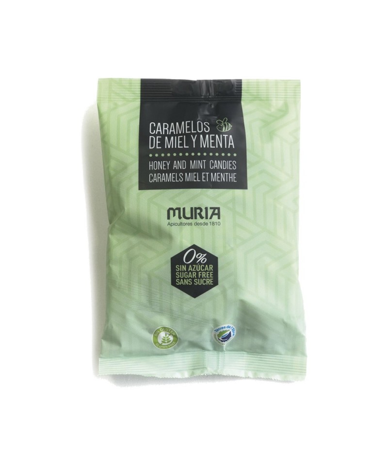 Caramelos miel menta bio MURIA 65 gr