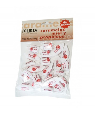 Caramelos miel propoleos con estevia MURIA 100 gr