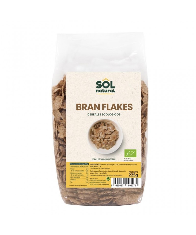 Cereales Bran flakes con salvado SOL NATURAL 225 gr BIO