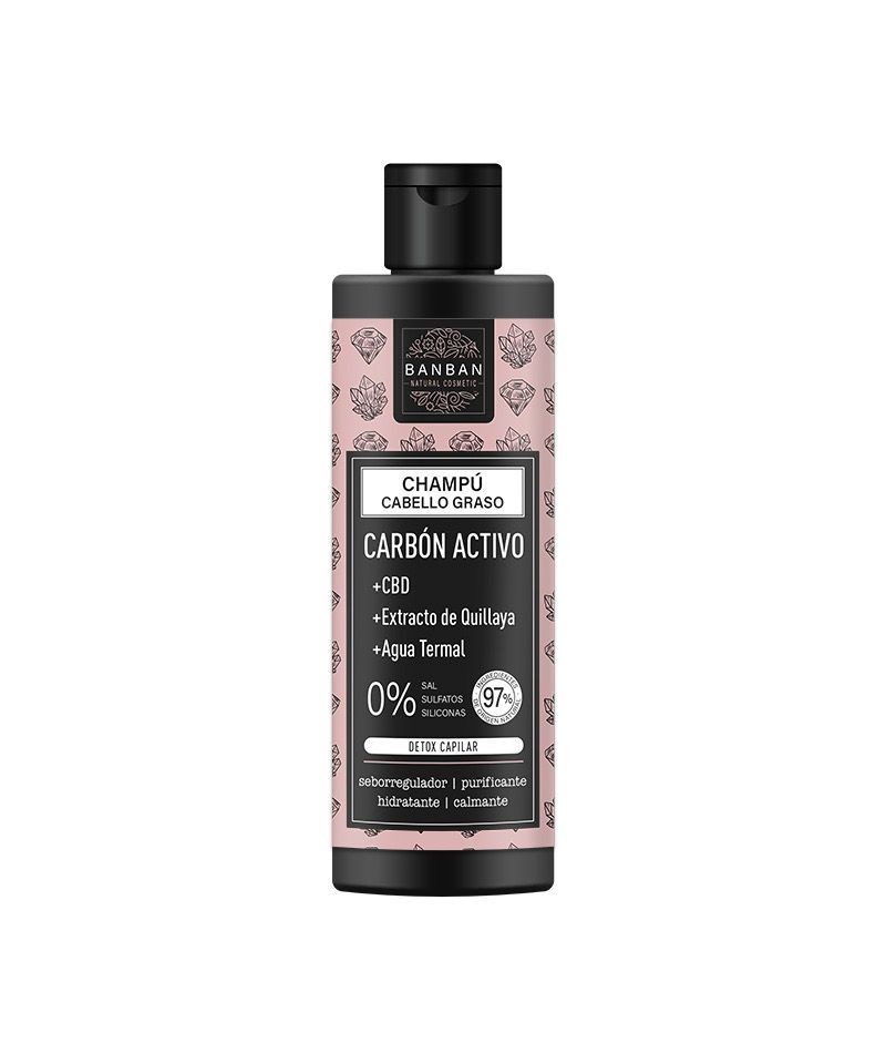 Champu carbon activo cabello graso BANBAN 250 ml