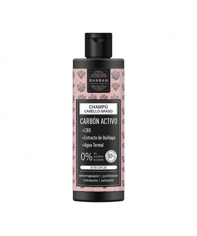 Champu carbon activo cabello graso BANBAN 250 ml