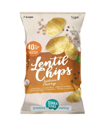 Chips lentejas curry indu TERRASANA 75 gr BIO