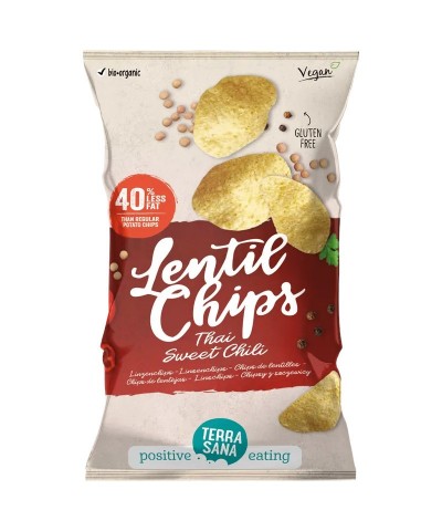 Chips lentejas thai chili dulce TERRASANA 75 gr BIO