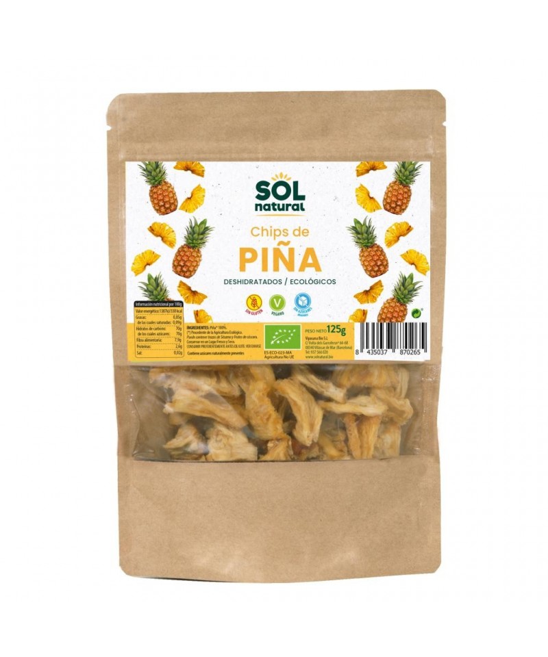 Chips piña SOL NATURAL 125 gr BIO