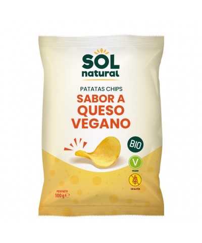 Chips sabor queso vegano sin gluten SOL NATURAL 80 gr BIO
