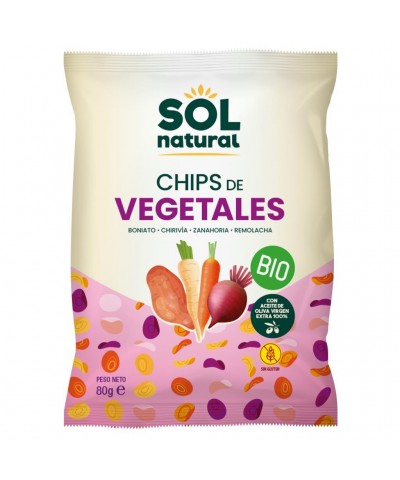 Chips vegetales sin gluten SOL NATURAL 80 gr BIO