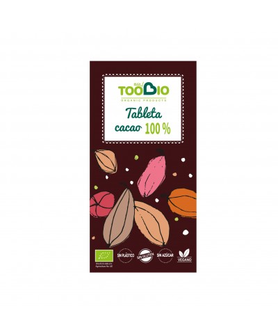 Chocolate 100% cacao TOO BIO 100 gr