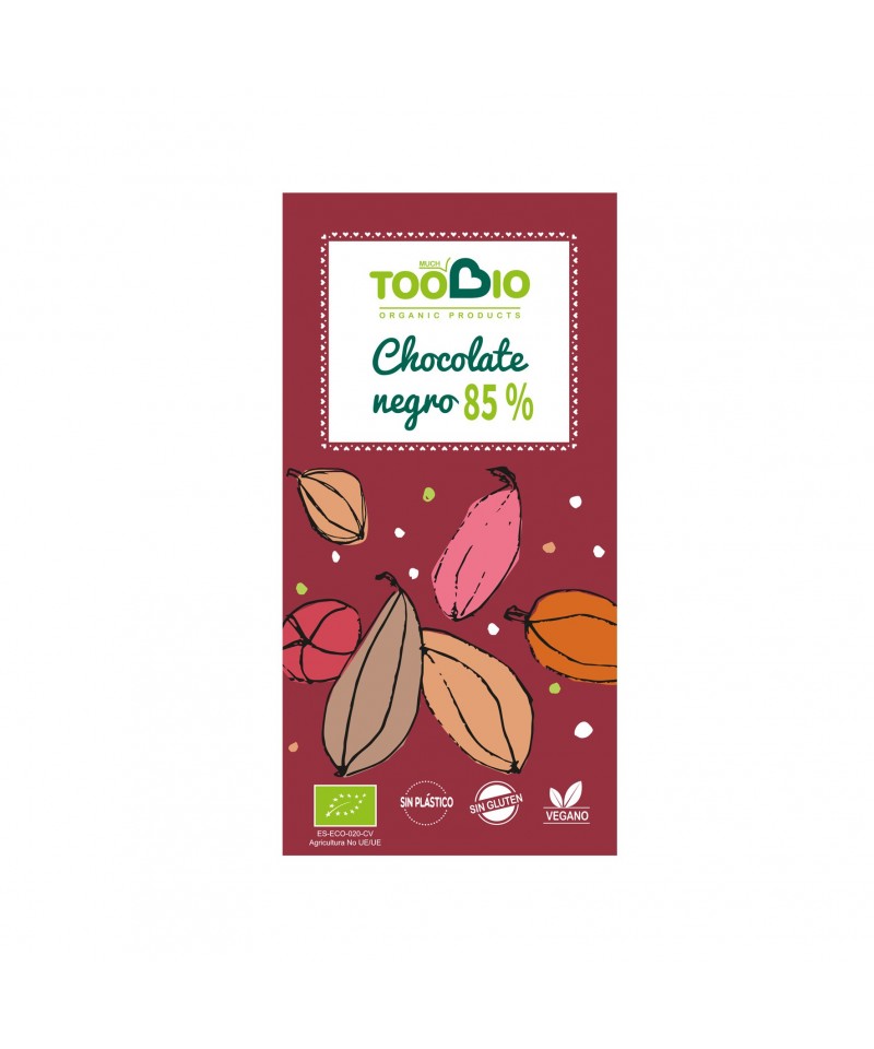 Chocolate 85% cacao TOO BIO 100 gr