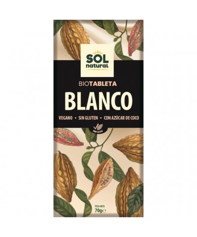 Chocolate blanco arroz hinchado SOL NATURAL 70 gr BIO