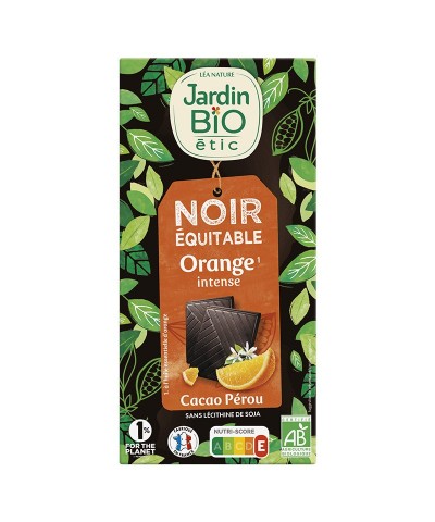 Chocolate negro con naranja JARDIN BIO 100 gr