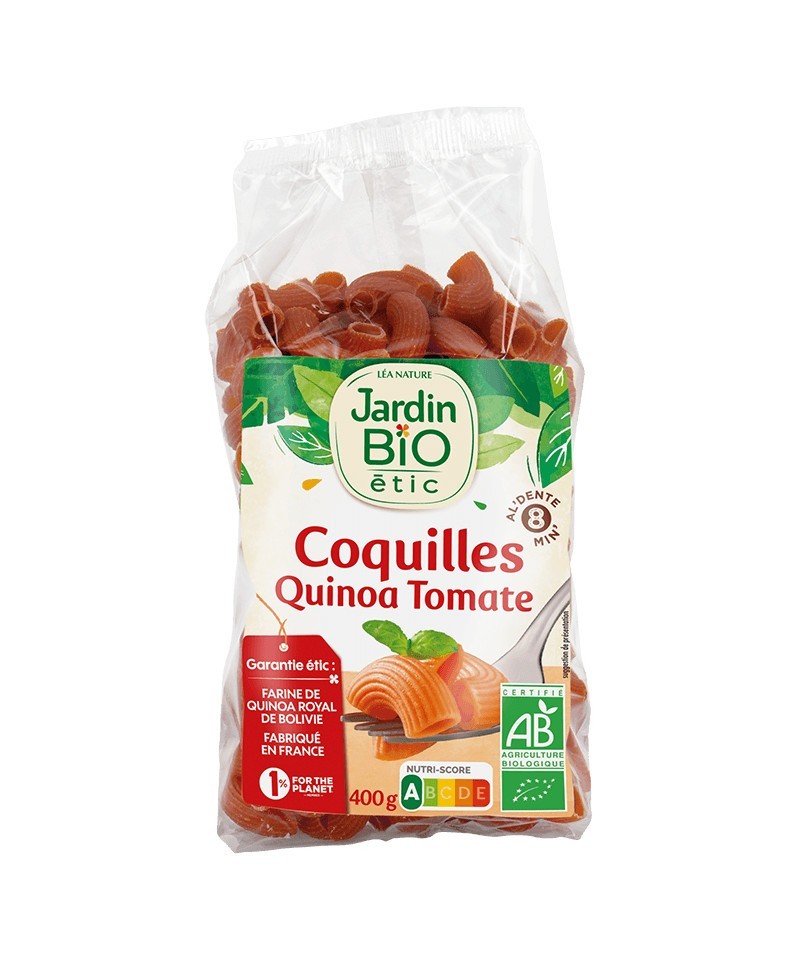 Conchas quinoa tomate JARDIN BIO 400 gr