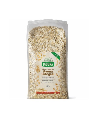 Copos avena finos integrales BIOGRA 1 kg BIO