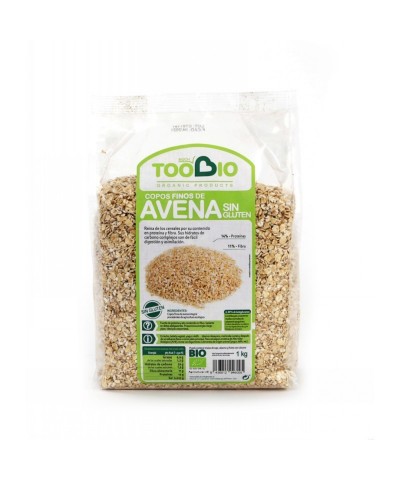 Copos avena finos sin gluten TOO BIO 1 kg BIO