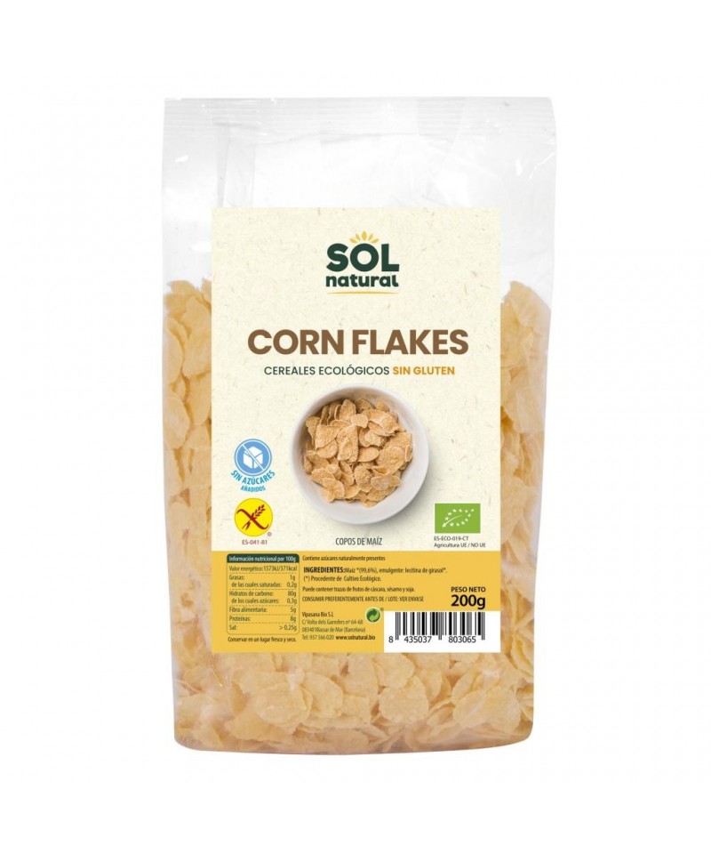 Corn flakes sin gluten SOL NATURAL 200 gr BIO