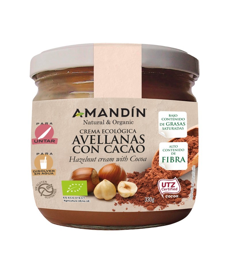 Crema avellana cacao AMANDIN 330 gr