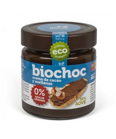 Crema cacao avellanas sin azucar BIOBETICA 200 gr BIO