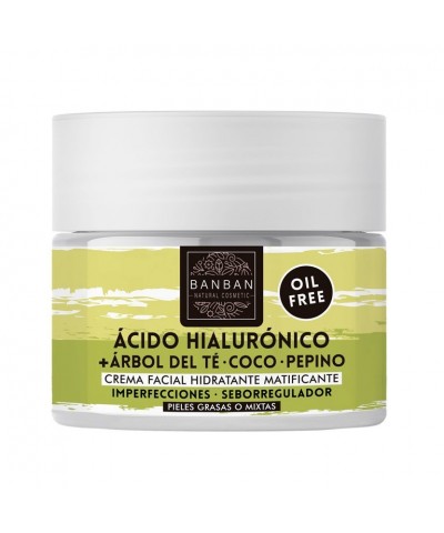 Crema facial arbol del te acido hialuronico BANBAN 50 ml