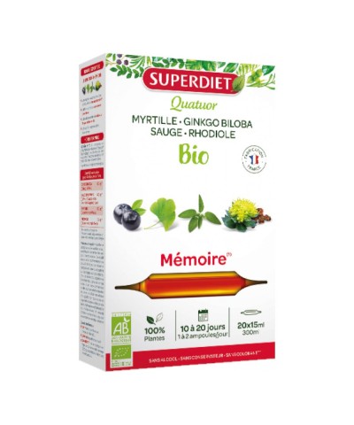 Cuarteto ginkgo memoria SUPERDIET 20x15 ml BIO