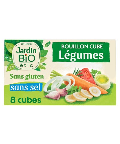 Cubitos verduras sin sal y sin gluten JARDIN BIO 8x9 gr