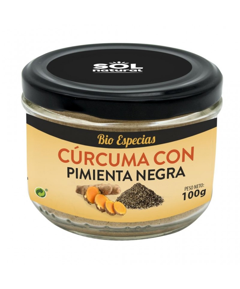 Curcuma con pimienta negra SOL NATURAL 100 gr BIO