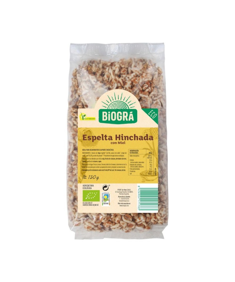 Espelta hinchada miel BIOGRA 150 gr BIO