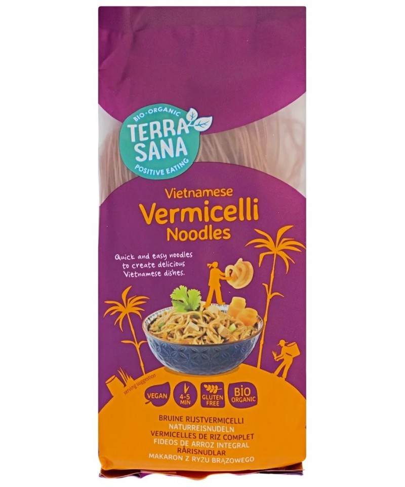 Fideos vietnamitas arroz integral vermicelli TERRASANA 250 gr BIO