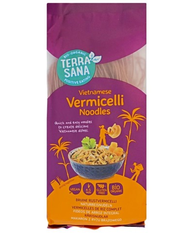 Fideos vietnamitas arroz integral vermicelli TERRASANA 250 gr BIO