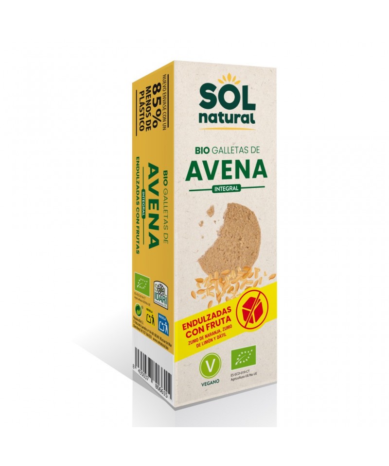 Galleta avena agave SOL NATURAL 175 gr BIO