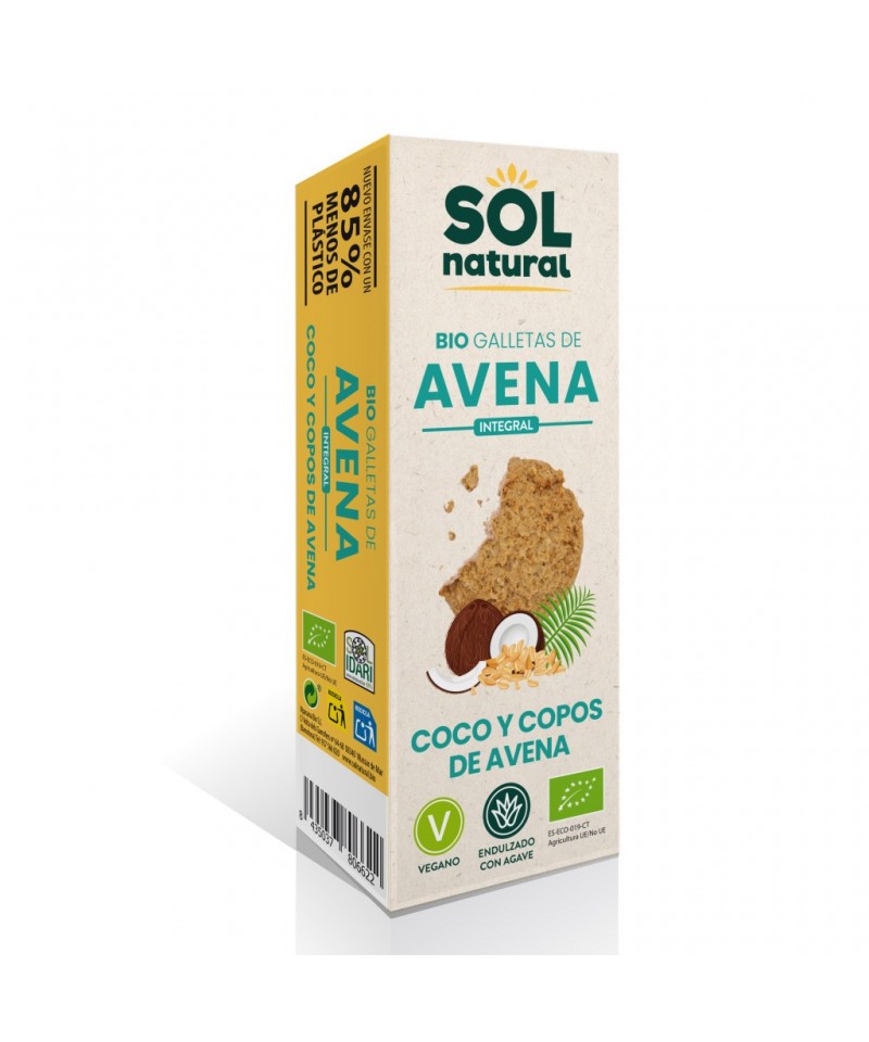 Galleta avena coco agave SOL NATURAL 175 gr BIO