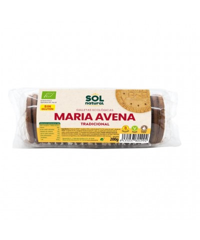 Galleta maria avena sin gluten SOL NATURAL 200 gr BIO