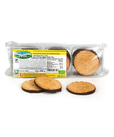 Galleta naranja fondo chocolate BELSI 200 gr BIO