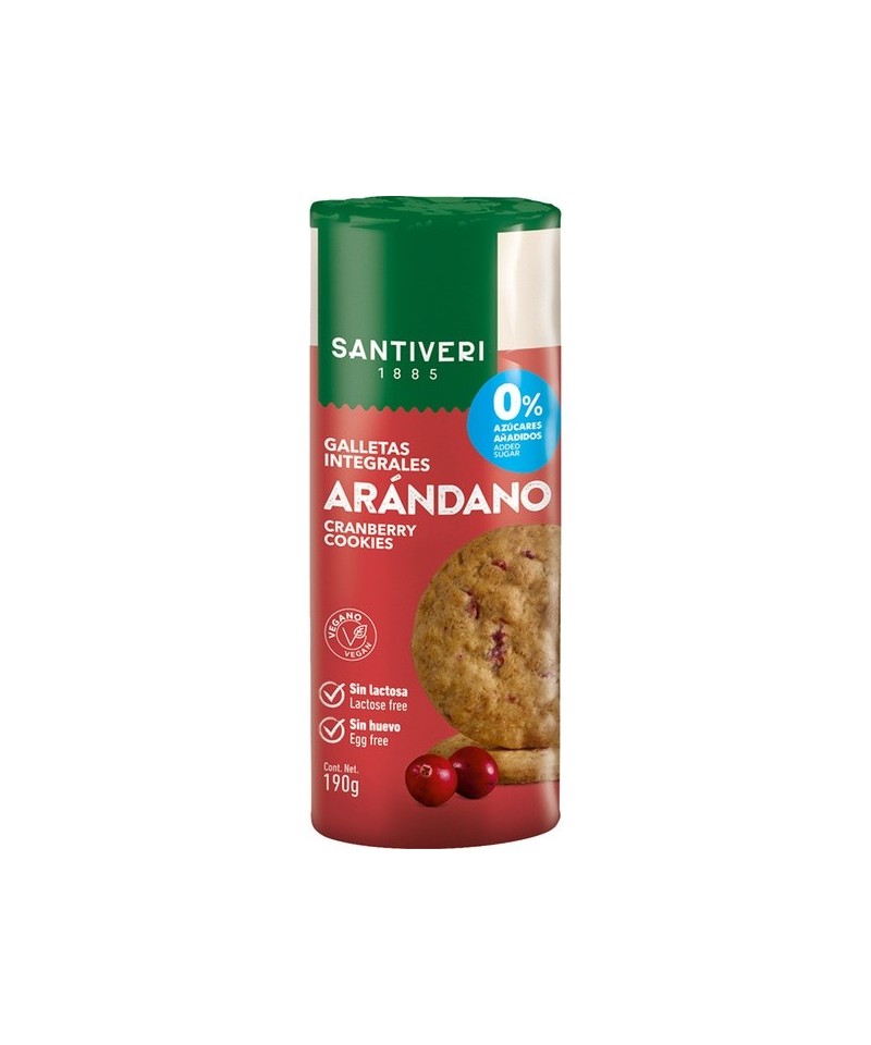 Galletas arandanos integrales 0% SANTIVERI 190 gr