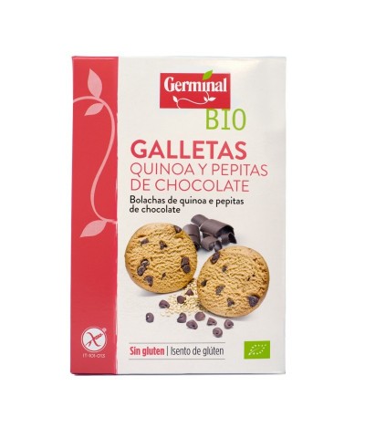 Galletas quinoa cacao gotas choco GERMINAL 250 gr BIO