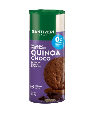 Galletas quinoa chocolate integrales 0% SANTIVERI 175 gr