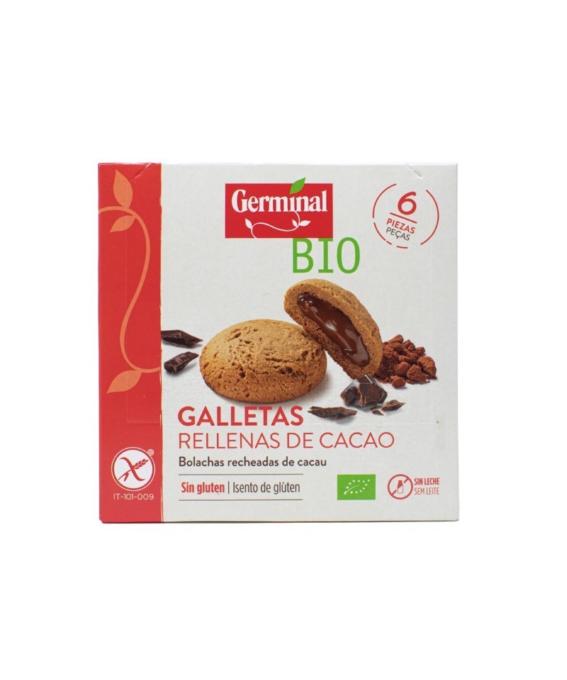 Galletas rellenas cacao sin gluten GERMINAL 200 gr bio