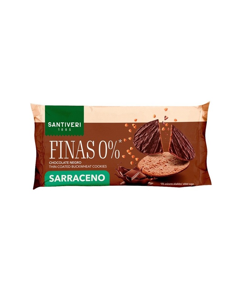 Galletas trigo sarraceno bañadas finas 0% SANTIVERI 90 gr