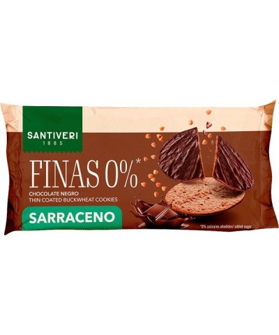 Galletas trigo sarraceno bañadas finas 0% SANTIVERI 90 gr