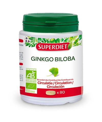 Ginkgo biloba SUPERDIET 80 comprimidos BIO