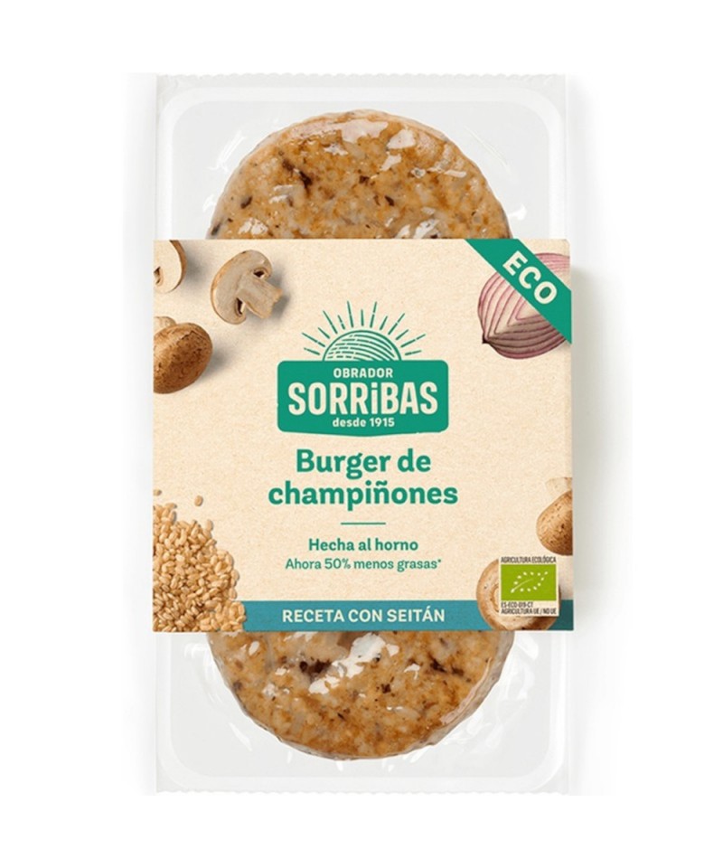 Hamburguesa champiñones SORRIBAS 160 gr BIO