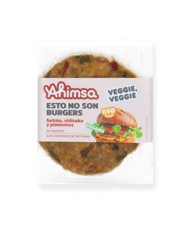 Hamburguesa seitan shitake pimiento AHIMSA 160 gr BIO